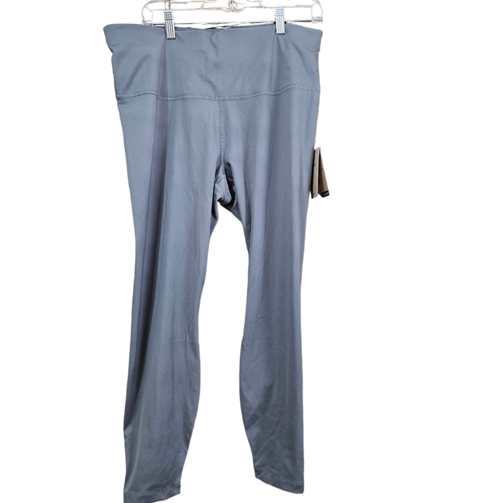 Womens Nike Dri-Fit Yoga Training High Rise 7/8 Length Gray Pants NEW Plus Size